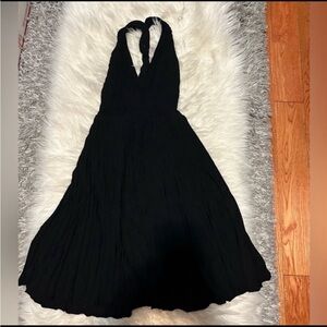 Black Pleated Mini Dress